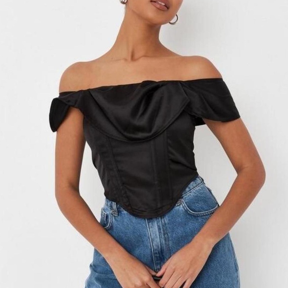 Misguided Satin Corset Top NWT